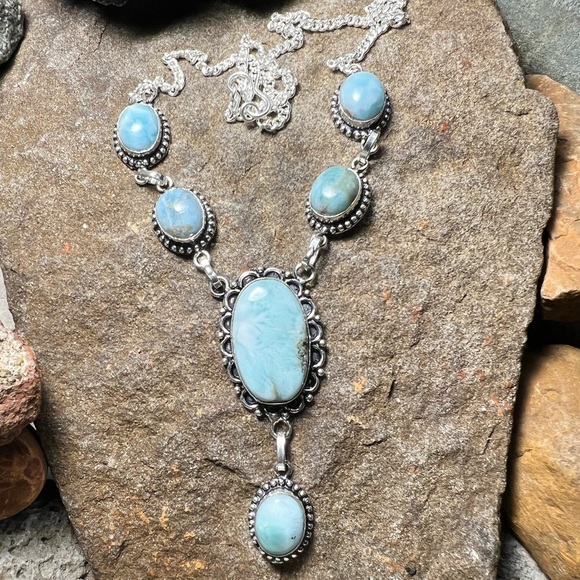 Hand Crafted Jewelry - Larimar necklace